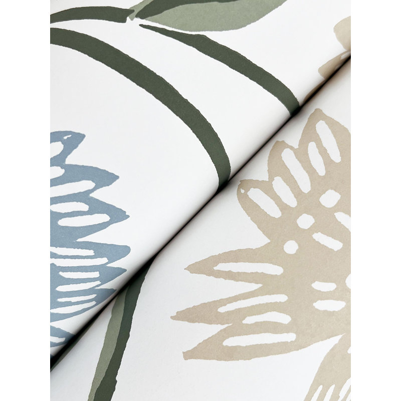 Papier peint Aster, Blanc