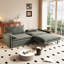 Canapé-lit convertible 4 places en chenille 4 places - Canapé Cloud avec rangement, port USB et coussin 2 en 1 gris foncé-174421407