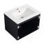Ensemble de meuble-lavabo mural flottant 24 po avec lavabo en céramique et porte d'armoire à fermeture en douceur