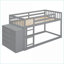 Lit simple superposé simple en pin massif avec 4 tiroirs et 3 tablettes - sans sommier, gris pour les soirées pyjama et amp; Petits espaces-1261699655-1261699654