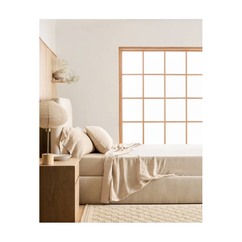 Sleep Zone Linen Fitted Sheet