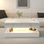 Table basse moderne à DEL de 17,18 po de hauteur - salon, aspect marbre blanc