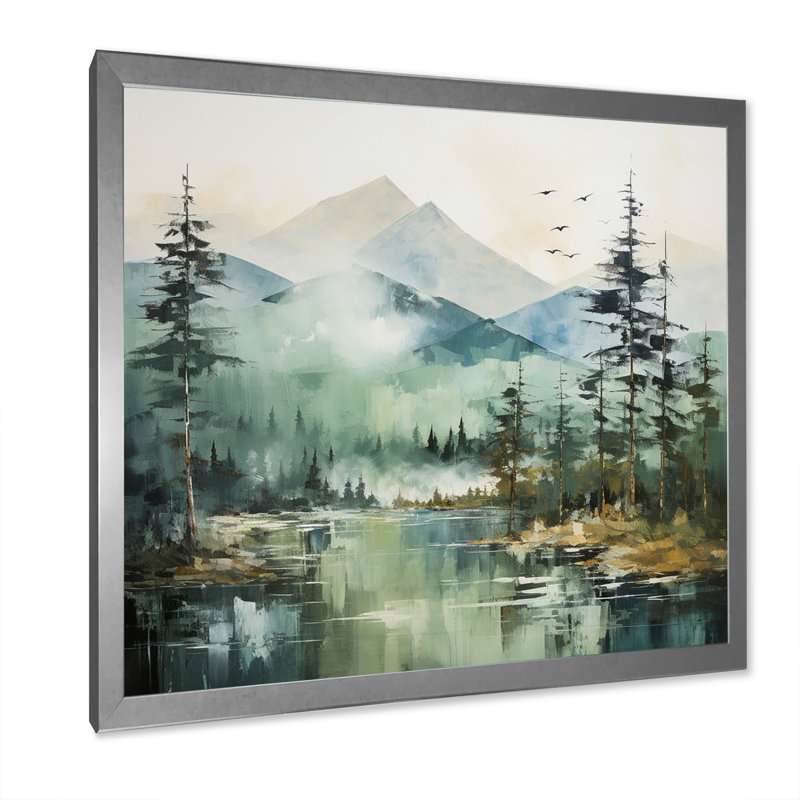 «Bold Landscape Canada Emerald Wilderness I», reproduction, H 24 po x l 24 po x P 1 po, Cadre photo argenté