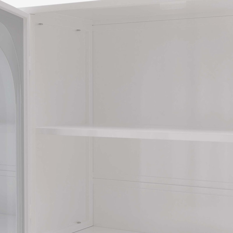 Four Doors Wall-Mounted Storage Solution for Enhanced Organization and Decluttering, White