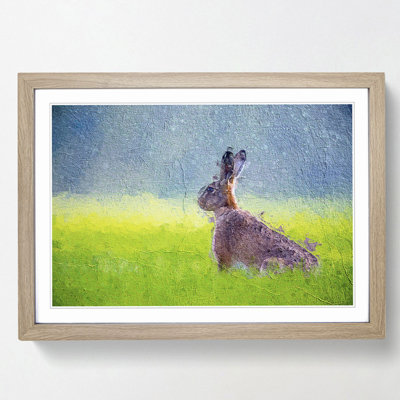 Lone Hare - Picture Frame Painting Print