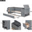 Lit de jour simple avec rangement pour outils, lit gigogne, gris - Construction en bois massif-414607835