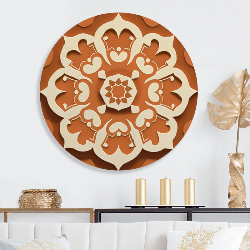 Amissa " Moroccoan Tiles In Earth Tones I ", 23" W x 23" H