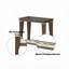 Table d'appoint ACME Peregrine, noyer et verre