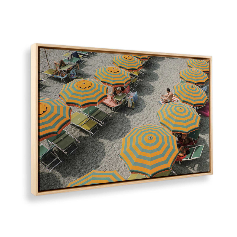 Impression sur toile Seaside Shade, Cadre américain en érable flottant, H 12,75 po x l 18,75 po x P 1,75 po