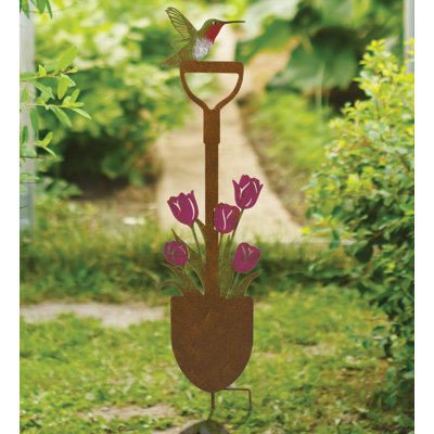 Rustic Shovel Metal Garden Flower Stake