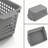 Plastic Storage Baskets Set Of 4, Small Desktop Organizer Bins With Handles For Home Office Kitchen Organization