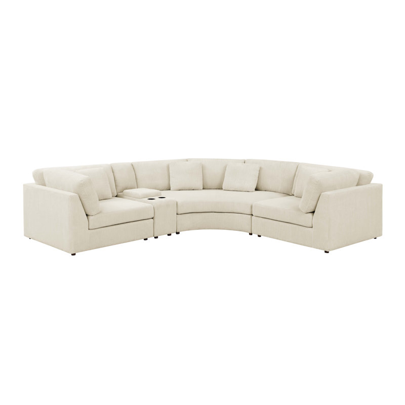 Canapé modulaire Namus, Velours côtelé beige