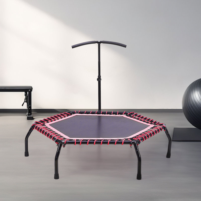 Freeport Park ft Hexagon Backyard Trampoline, Black/Red