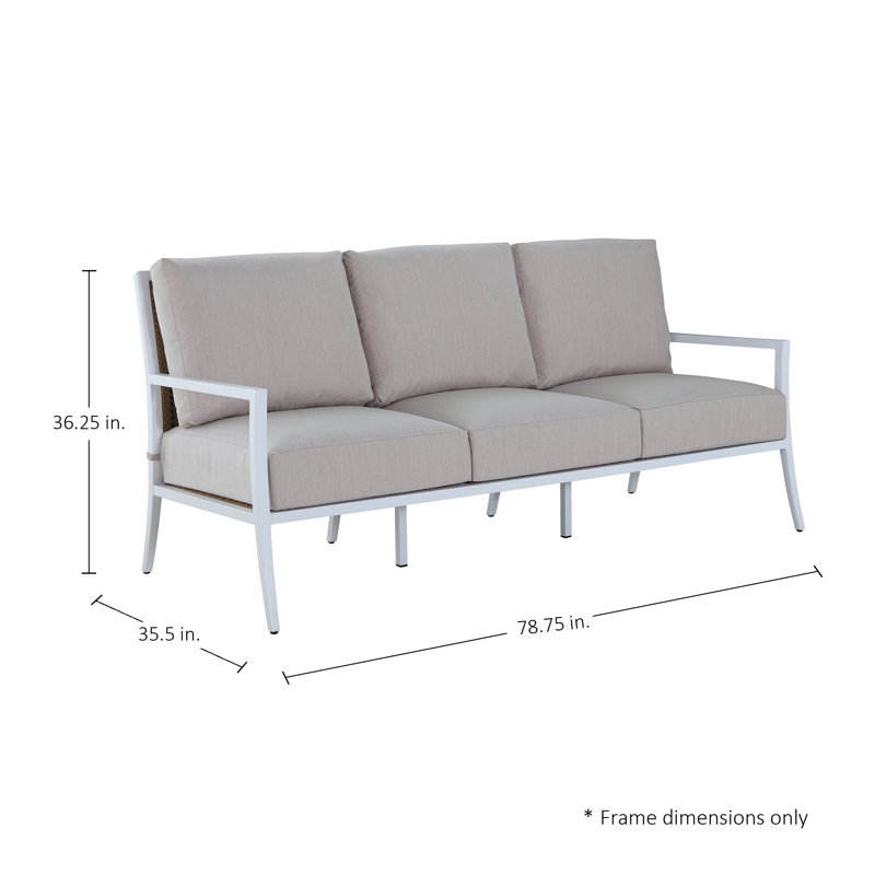 Canapé Bermuda, Welt + Standard Fill, Availa Natural White, Chalk/Natural Cane