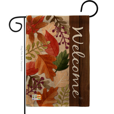 Polyester à feuilles d’automne, en polyester 19 po x l 13 po drapeau de jardin