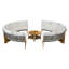 Ensemble de conversation pour 6 personnes avec coussins et table basse