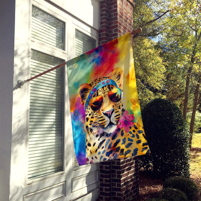 Drapeau de maison de léopard hippie