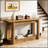 2-Tier Foyer Table With Rustic Charm And Spacious Storage,  For Entryways And Living Rooms-1585063260