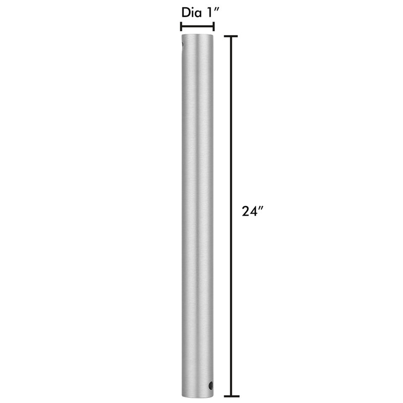 Ceiling Fan Downrods, Nickel, 24" H x 1" W x 1" D