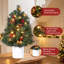 Arbre de Noël artificiel de table 2 pi pré-éclairé - Mini arbre de Noël pour décoration de maison de vacances ou de bureau