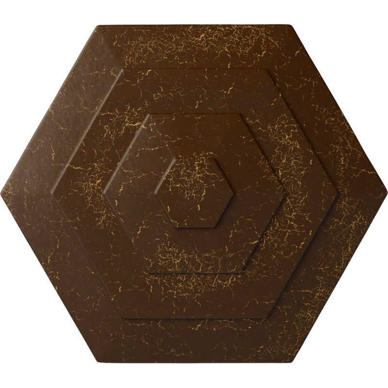 Médaillon de plafond 23 1/4 po x P 7/8 po Woodruff, Craquelure racinette