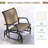 Outsunny Porch Glider, Metal Frame Swing Glider Chair With Breathable Mesh Fabric, Curved Armrests And Steel Frame For Garden, Poolside, Backyard, Balcony, Light Mixed Brown-1753889979
