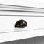 Bureau moderne blanc rectangulaire de 67 po avec 2 portes en verre, 3 tiroirs, des ports et des tablettes réglables pour la fantaisie de bureau à domicile