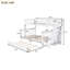 Lit superposé simple avec garde-corps, lit gigogne simple et rangement spacieux - Bois massif blanc pour la chambre à coucher-490116935