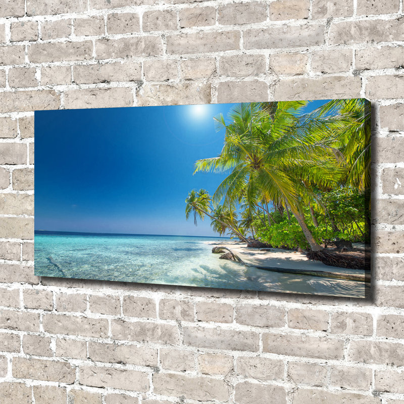 Maldives Beach - Wrapped Canvas Print, No Frame, 70cm H x 140cm W