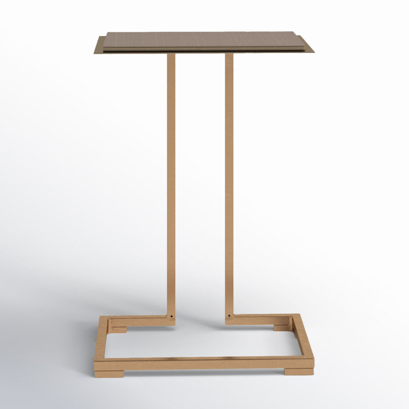 Element End Table, Antique Brass