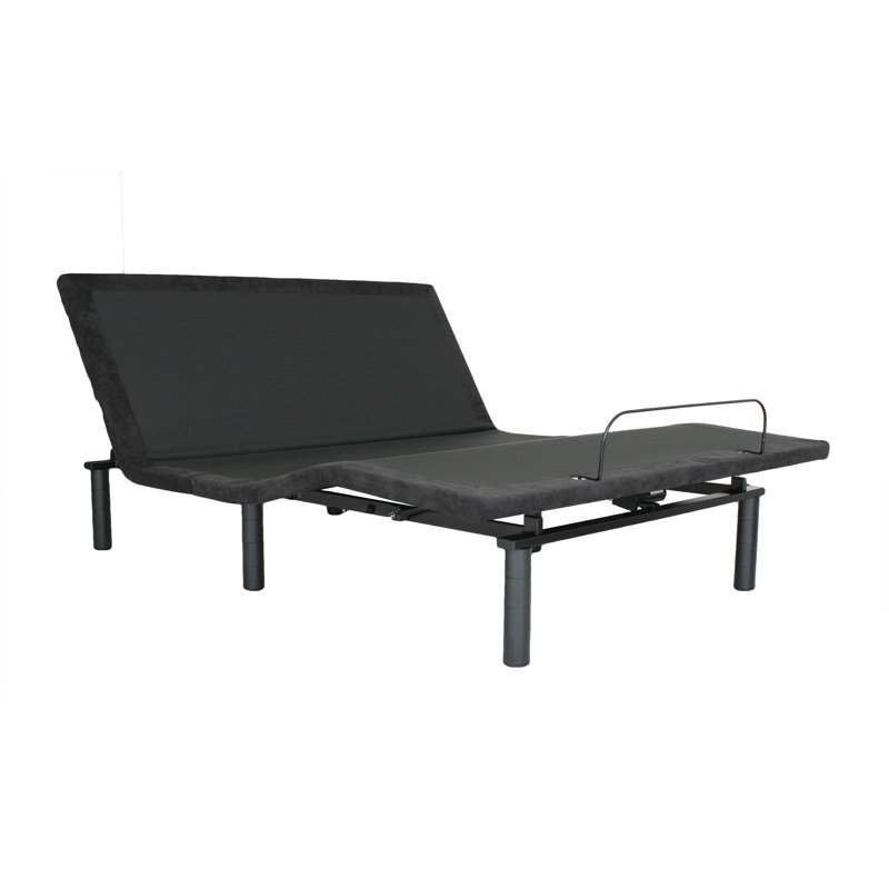 Base de lit électrique réglable avec télécommande et conception pliante, offrant un ajustement indépendant de la tête et des pieds pour un confort accru