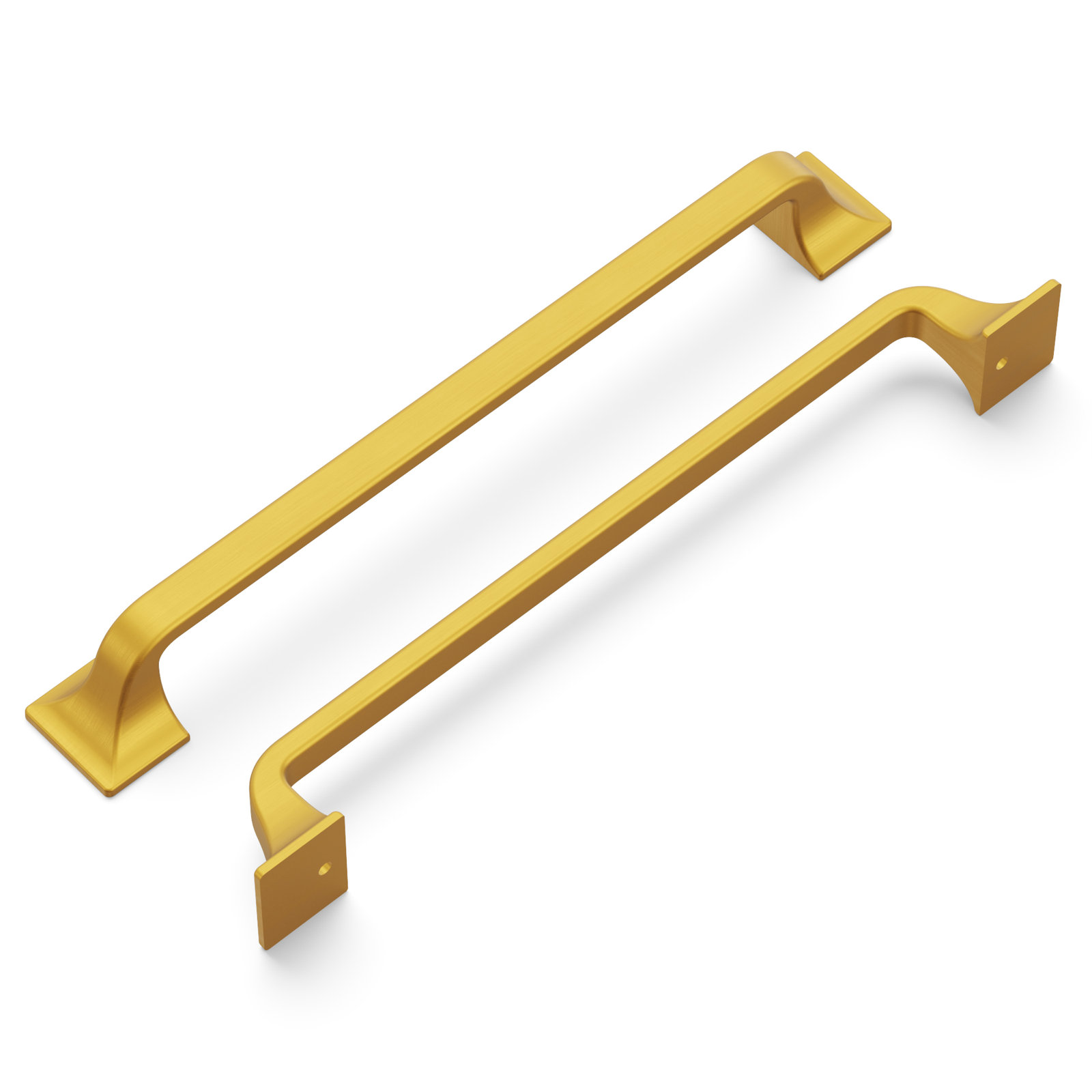 Forge Farmhouse Cabinet Pull, Brushed Golden Brass, 7-9/16", 1