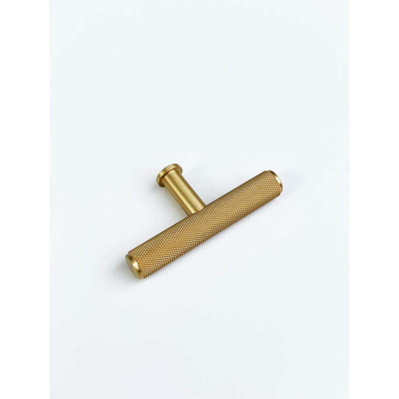 Knurled 2-3/4" T-Knob in Satin Brass