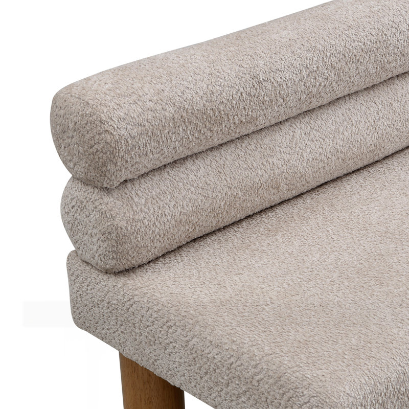 Banc de salle à manger en tissu, Beige