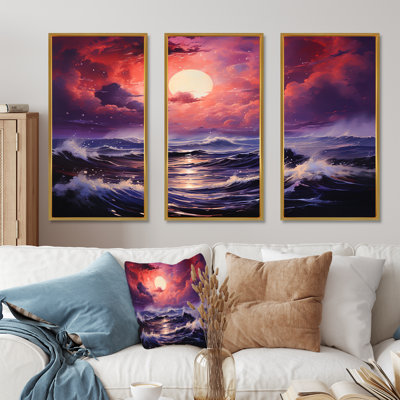 Ocean Sunset Storm 1 - Storms Wall Art