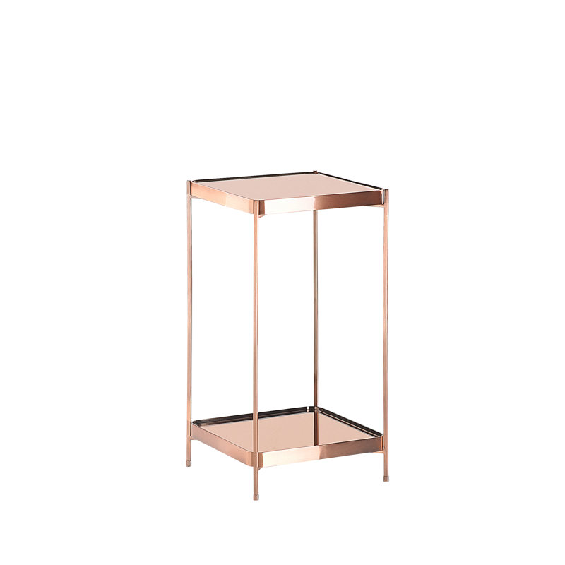 Garrity Glass Top End Table, Copper