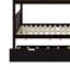 Lit double superposé au-dessus d'un lit double avec lit gigogne simple et échelle-791754253