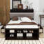 Revollo Wood Queen Size Platform Bed with Storage Headboard, Shoe Rack, and 4 Drawers-950970686