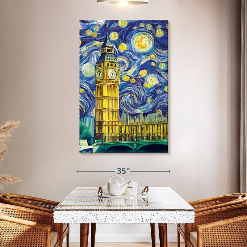 Aime Big Ben Starry Night, 51" H x 34" W