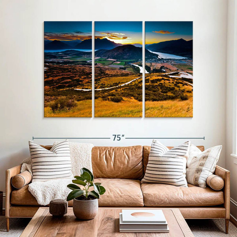 Paysage de la Nouvelle-Zélande, H 42 po x l 65 po