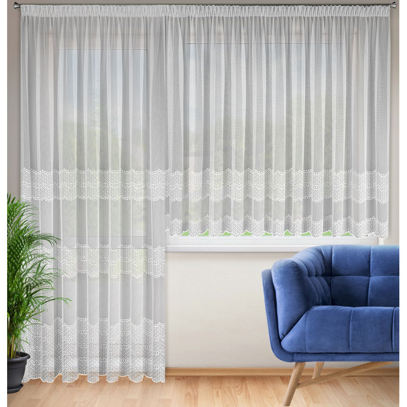 Anguila Sheer Curtain Single Panel, 250cm H x 200cm W