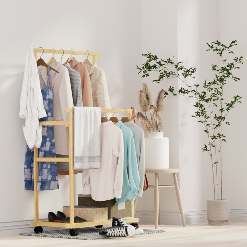 Kissel 80cm Rolling Clothing Rack