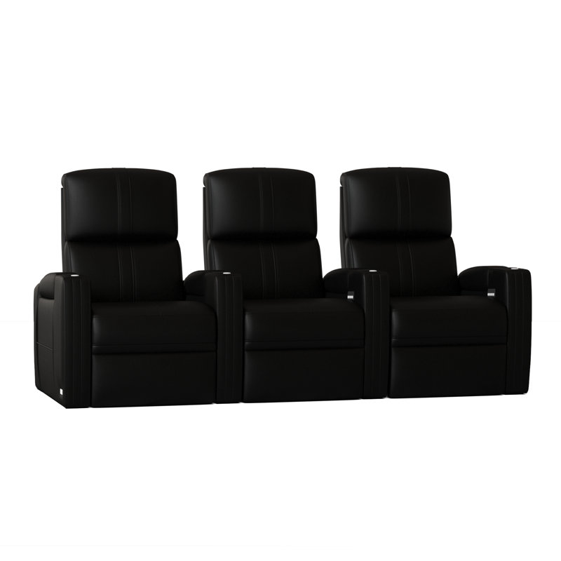 Rangée de cinéma maison Flash HR Series (rangée de 3), Noir luxe