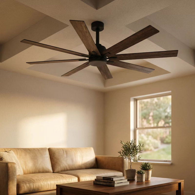 72.7'' 6-Speed Ceiling Fan With Adjustable LED Light Kit And Remote Control