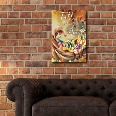  'Fall Is In The Air' by Nicole DeCamp Acrylic Glass Wall Art, 16" x 24"