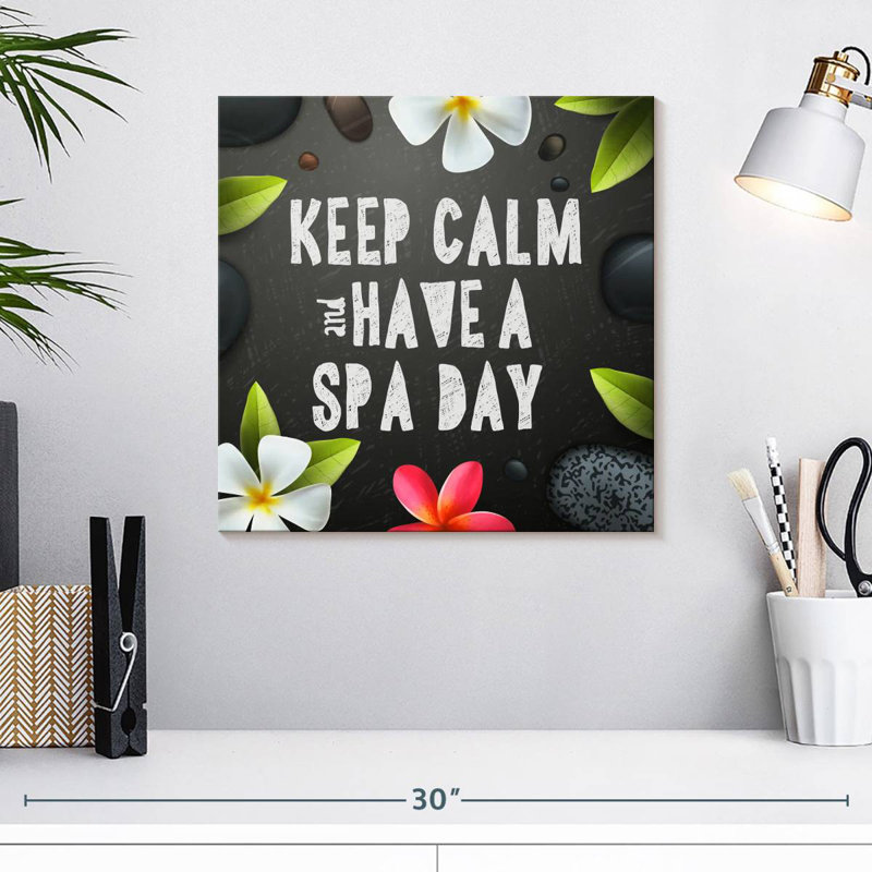 Kerrick Spa Day, typographie, H 16 po x l 16 po