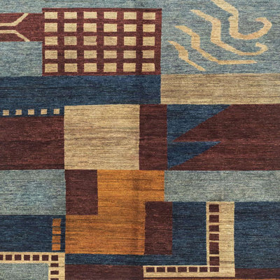 Tapis décoratif multicolore à motif abstrait