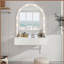 Meuble-lavabo flottant avec miroir et lumières tricolores, coiffeuse murale avec prise de courant, meuble-lavabo compact, grand rangement-1806902364