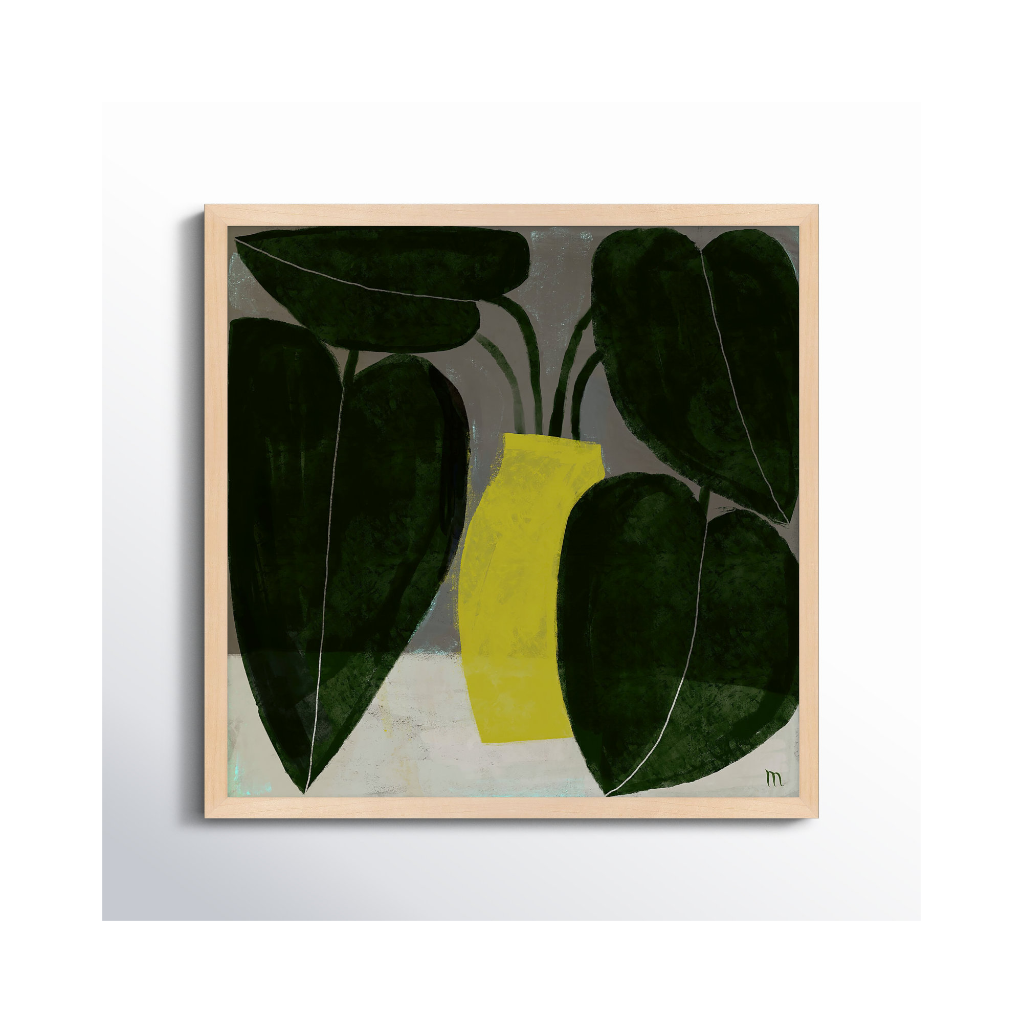 Plant #7 by StudioM, Brown, 24" H x 24" W x 1.25" D