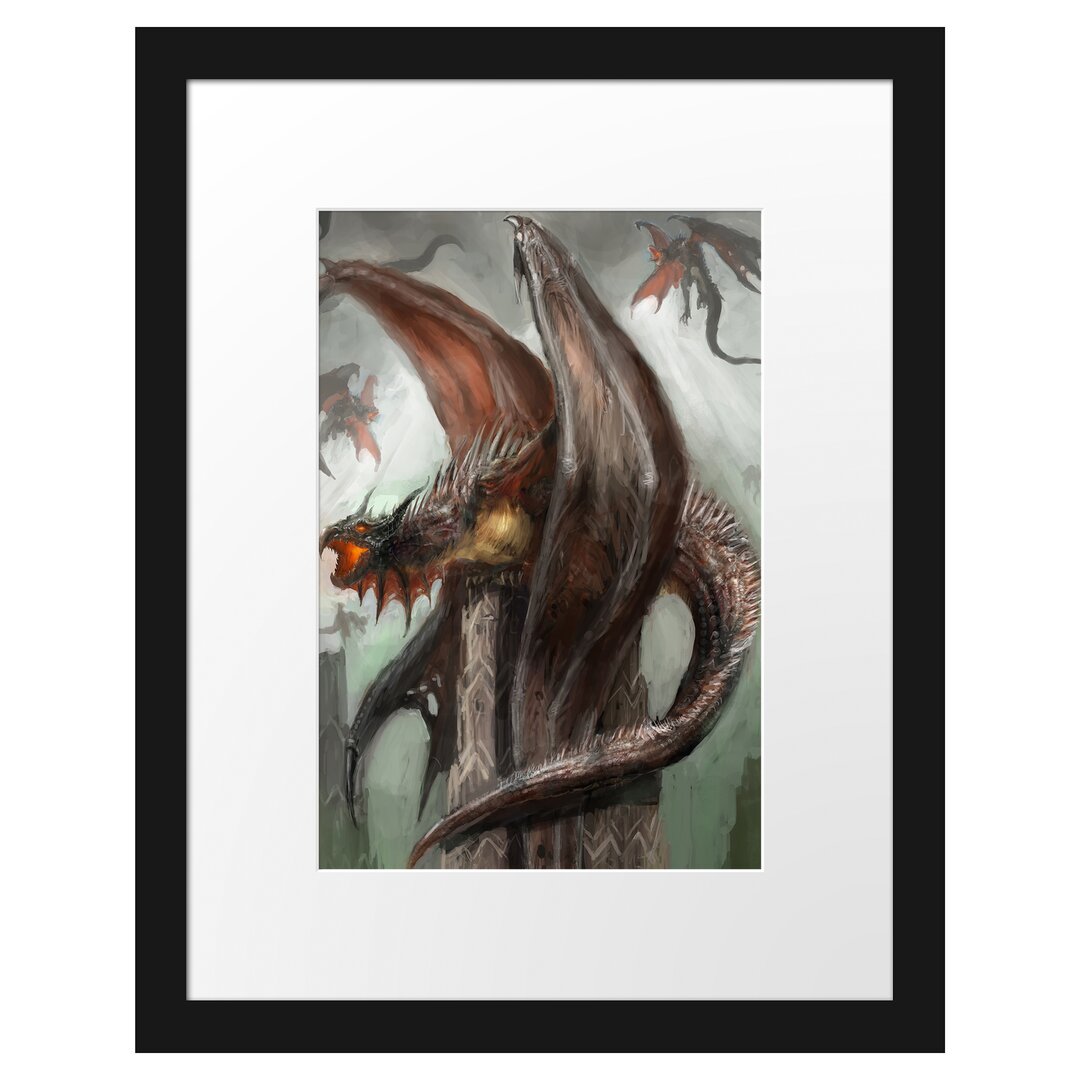 Drachen Gerahmtes Poster